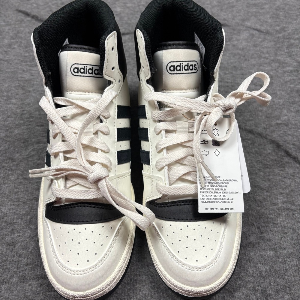 Adidas Break Start Mid Top Women 7.5 Basketball Sneakers White Black Court New - Picture 10 of 16